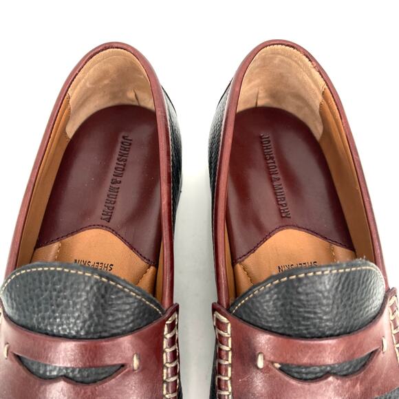 Johnston & Murphy Humphrey Penny Men’s Black Brown pebble leather Loafers Shoes main image 12
